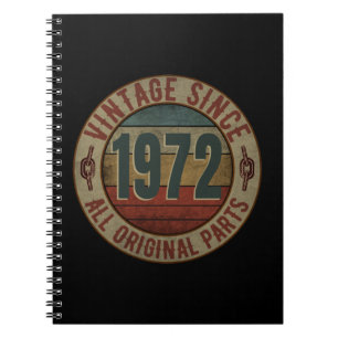CADERNO ESPIRAL VINTAGE DESDE 1972 TODAS AS PEÇAS ORIGINAIS