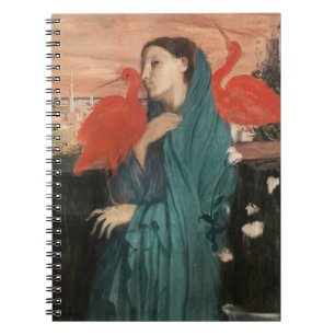 Caderno Espiral Vintage Edgar Degas Jovem Mulher com Íbis Arte