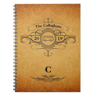 Caderno Espiral Vintage Estilo Van Viagem Giro