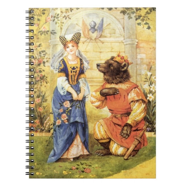 Caderno Espiral Vintage Fairy Tale, Beauty e Beast (Frente)
