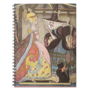 Caderno Espiral Vintage Fairy Tale, Cinderella e Fairy Godmães