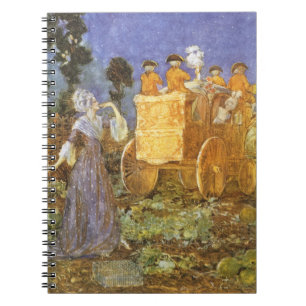 Caderno Espiral Vintage Fairy Tales Cinderella e Fairy Godmama