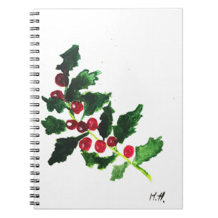 Caderno Espiral Vintage festivo Holly