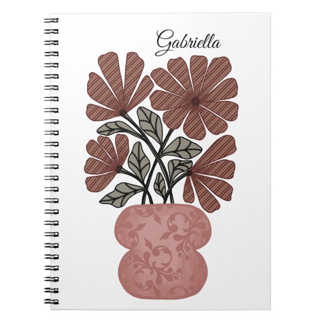 Caderno Espiral Vintage Floral (Frente)