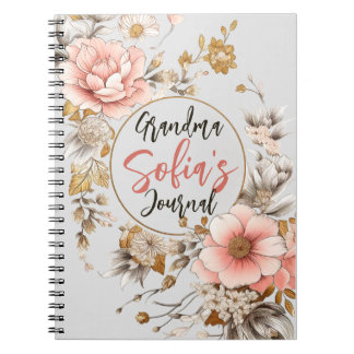 Caderno Espiral Vintage Floral da Vovó: Notebook Encantador