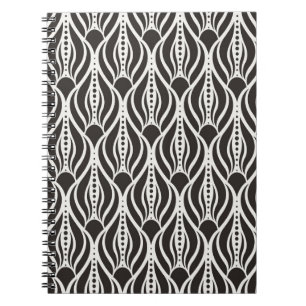 Caderno Espiral vintage floral damask, padrão uniforme. Elegante