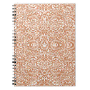 Caderno Espiral Vintage Floral William Morris Willow Bough Rust