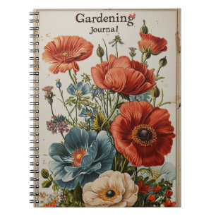 Caderno Espiral Vintage Flowers Gardening