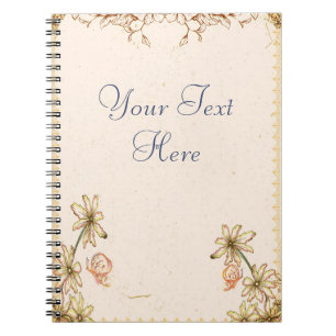 Caderno Espiral Vintage Flowers Wedding