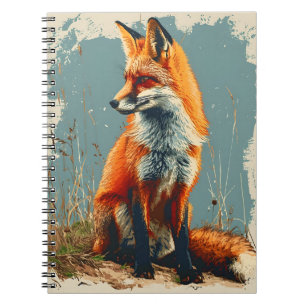 Caderno Espiral Vintage Fox: Charme da Vida Selvagem do Eterno