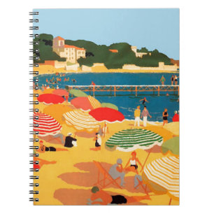 Caderno Espiral Vintage French Riviera Beach