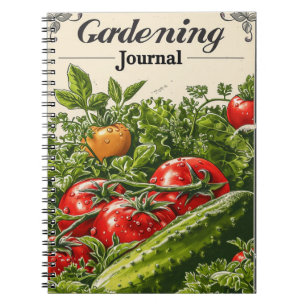 Caderno Espiral Vintage Gardening