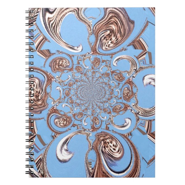 Caderno Espiral Vintage Kaleidoscope Art Impressão (Frente)