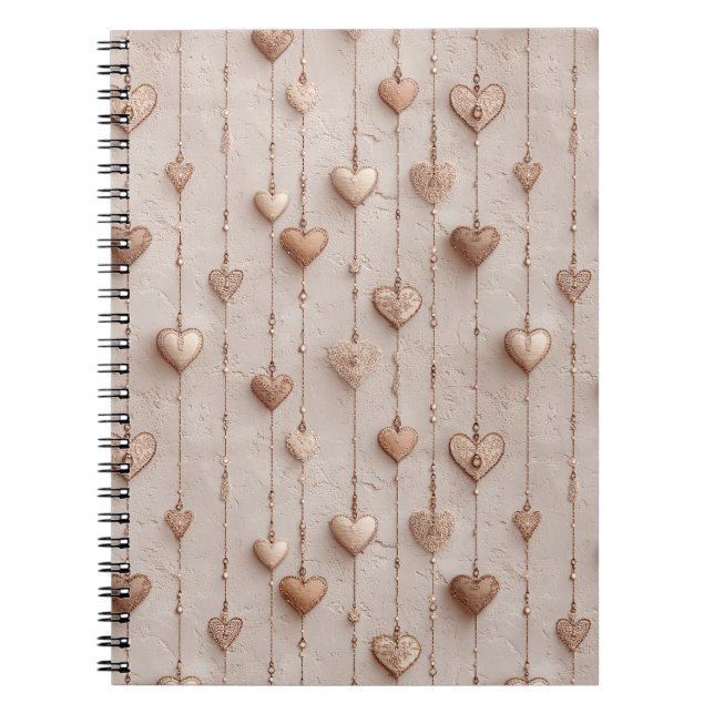 Caderno Espiral Vintage Lace Heart Strings (Frente)