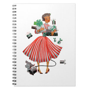 Caderno Espiral Vintage Lady 1950 Natal