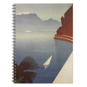 Caderno Espiral Vintage Lake Garda Riva Torbole Itália Turismo