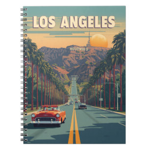 Caderno Espiral Vintage Los Angeles