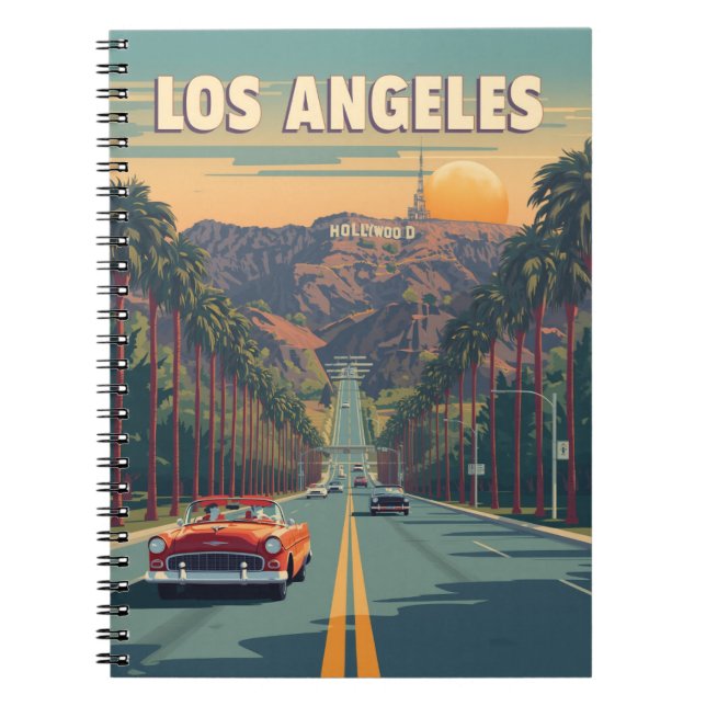 Caderno Espiral Vintage Los Angeles (Frente)