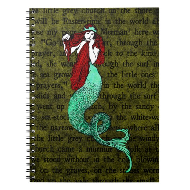 Caderno Espiral Vintage Mermaid (Frente)