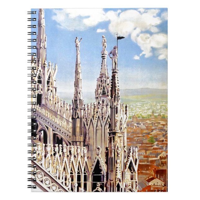 Caderno Espiral Vintage Milano Viagem (Frente)