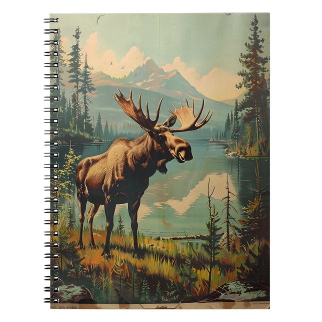 Caderno Espiral Vintage Moose (Frente)