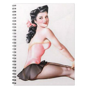 Caderno Espiral Vintage Naughn Ballerina Pin Up