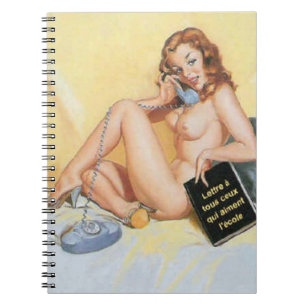 Caderno Espiral Vintage Naughty Alô Pin Up