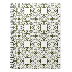 Caderno Espiral Vintage ornamental, sem soldadura. abstrato, ara