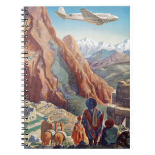 Caderno Espiral Vintage Peru dos Incas via Viagem Pan-Americana