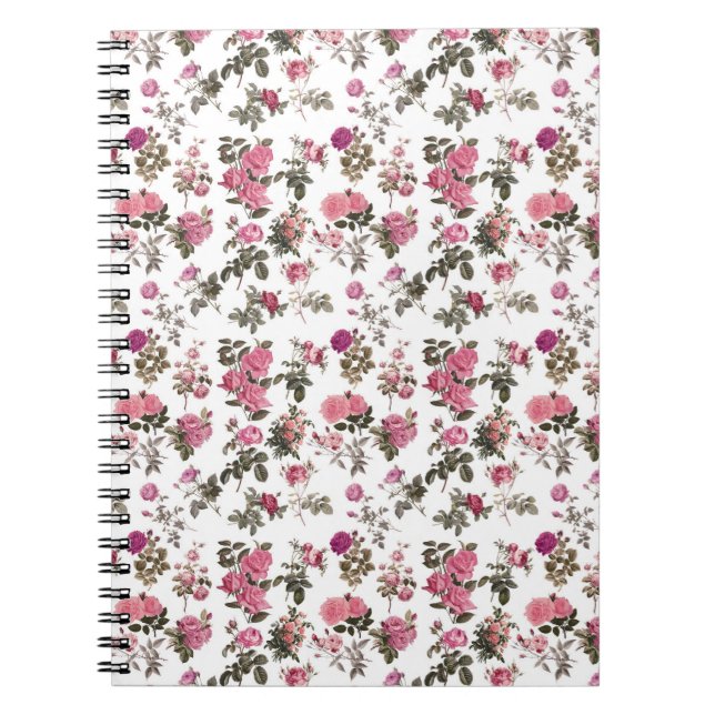 Caderno Espiral Vintage Pink Roses (Frente)