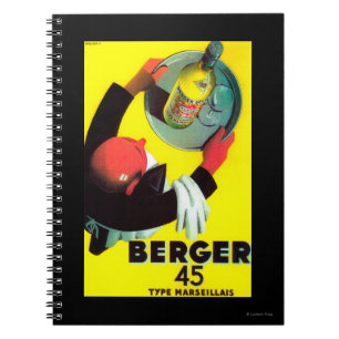 Caderno Espiral Vintage PosterEurope de Berger 45