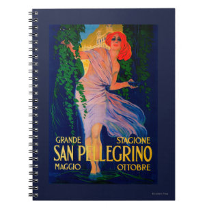 Caderno Espiral Vintage PosterEurope de San Pellegrino