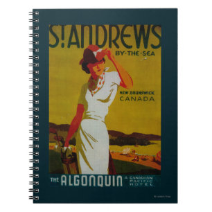 Caderno Espiral Vintage PosterEurope do Algonquin de St Andrews