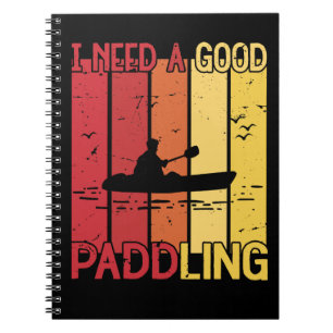 Caderno Espiral Vintage Preciso De Um Bom Paddling Kayaking Kayake