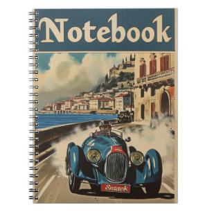 Caderno Espiral Vintage Racing, costa sul da França