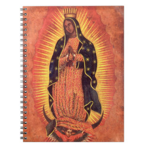Caderno Espiral Vintage Religion Virgin Mary Nossa Senhora de Guad