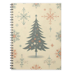 Caderno Espiral Vintage/Retro Natal moderno/inverno