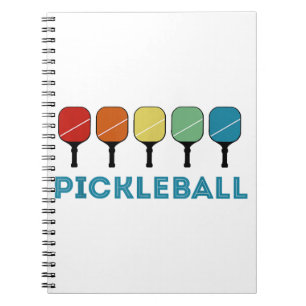 Caderno Espiral Vintage Retro Pickleball Funny