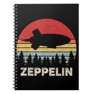 Caderno Espiral Vintage Retro Zeppelin Camisa Dirigível