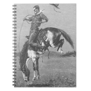 Caderno Espiral Vintage Rodeo Cowboys, Bucking Bronco por Remingto