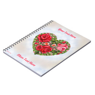 Caderno Espiral Vintage Rosa Heart