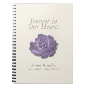Caderno Espiral Vintage Rosa Para Sempre Memorial Guest Book