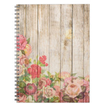 Vintage Rosas Rústicos Românticos Madeira