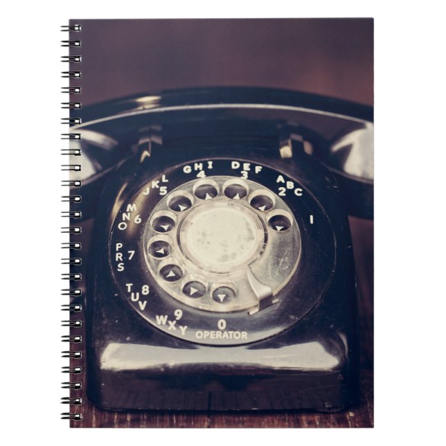 Caderno Espiral Vintage Rotary Phone (Frente)