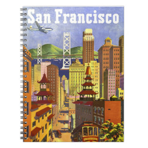 Caderno Espiral Vintage San Francisco