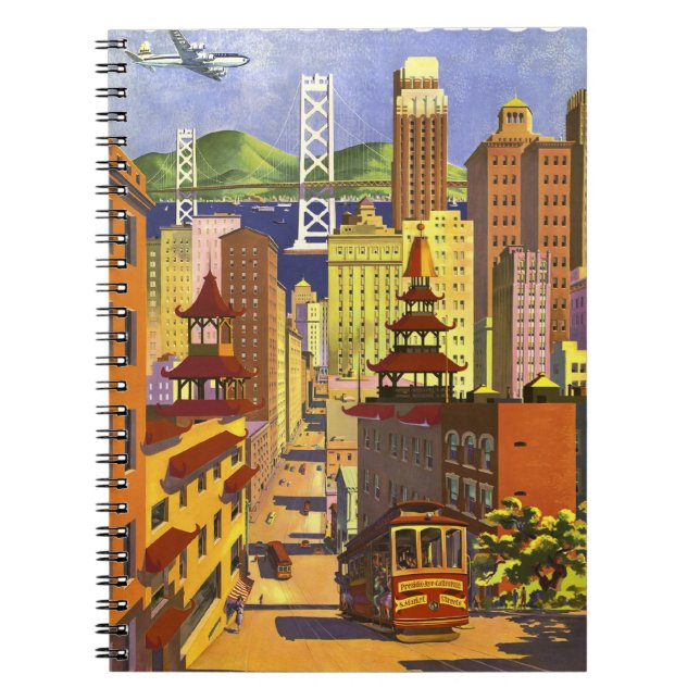 Caderno Espiral Vintage San Francisco (Frente)