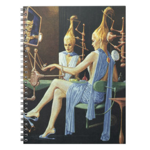 Caderno Espiral Vintage Science Ficty Beauty Salon Spa Manicures