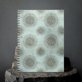 Caderno Espiral Vintage Sea Shanty | Ephemera de compassagem de va