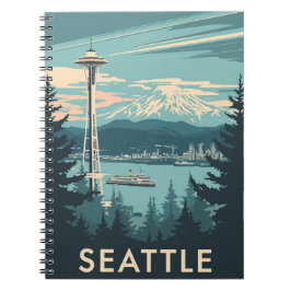 Caderno Espiral Vintage Seattle Viagem