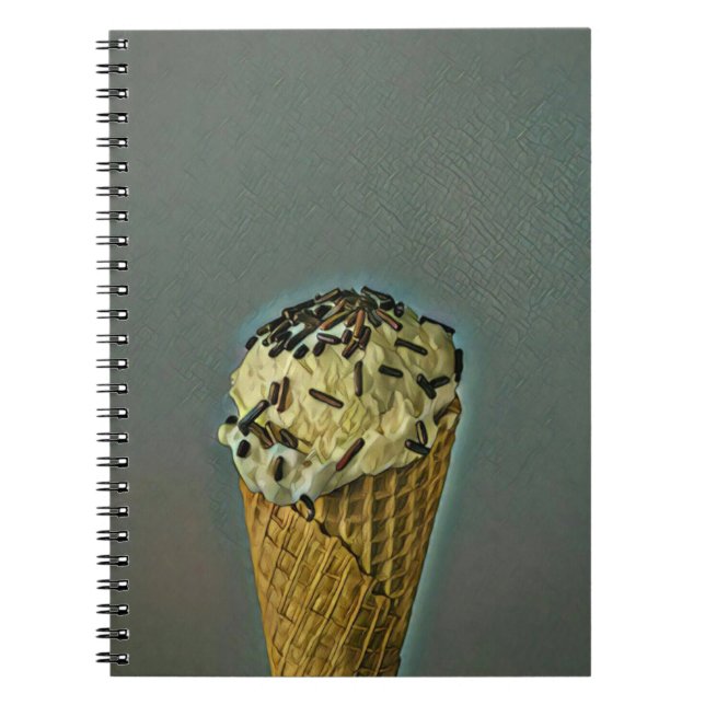 Caderno Espiral Vintage sorvete art (Frente)